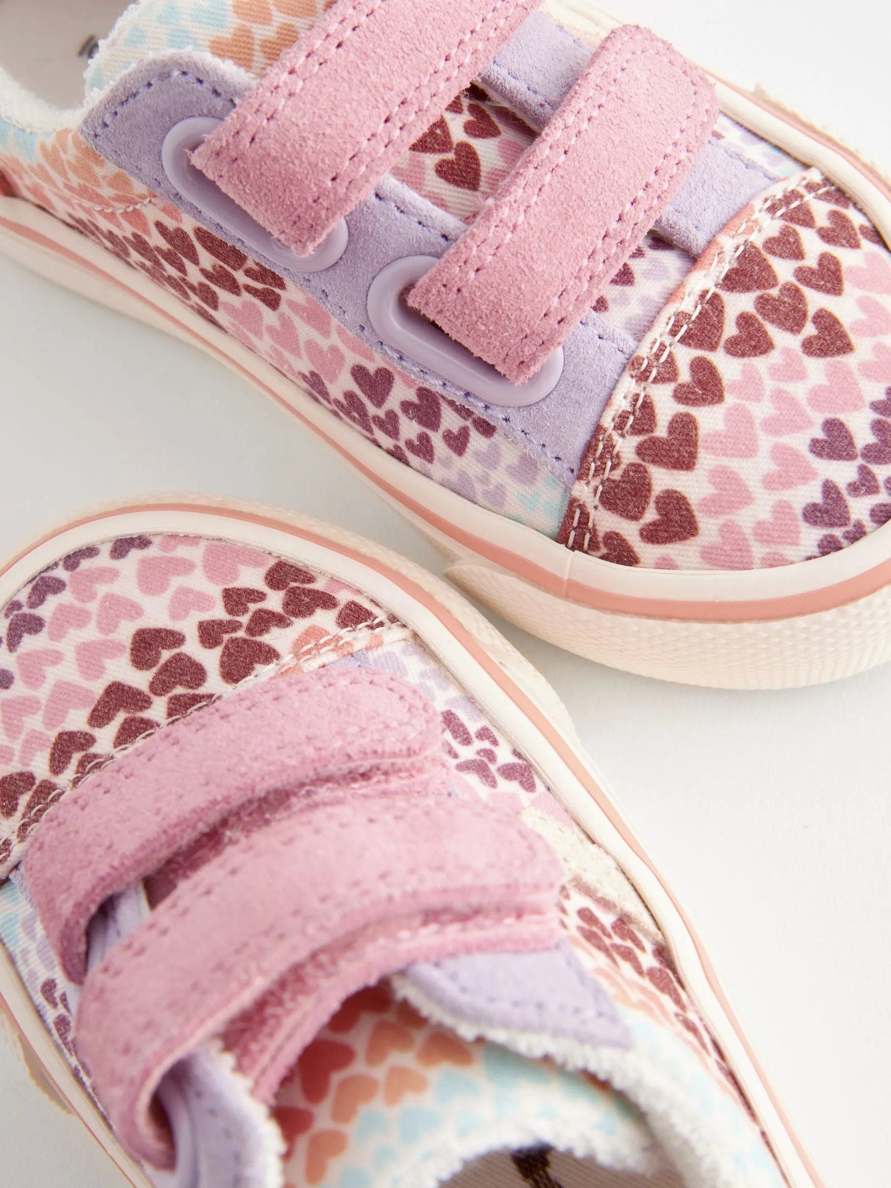 Multi Hearts Touch Fasten Strap Trainers