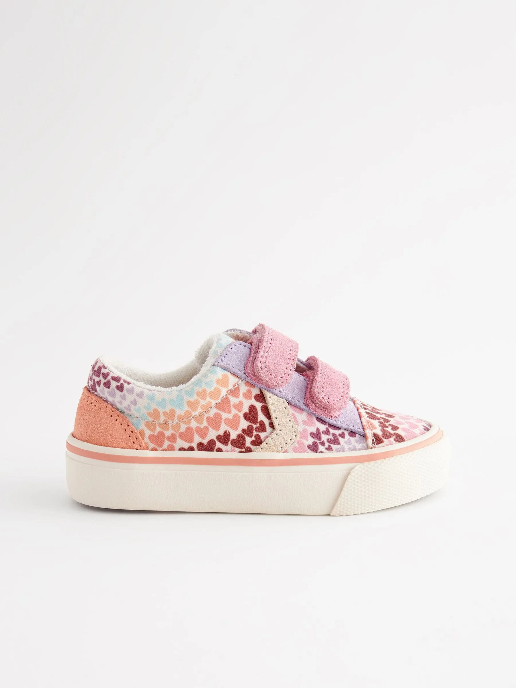 Multi Hearts Touch Fasten Strap Trainers