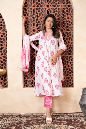 Neckline Embroidered Printed
