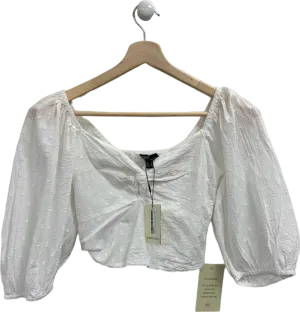 Nobody's Child White Ruched Top UK 6