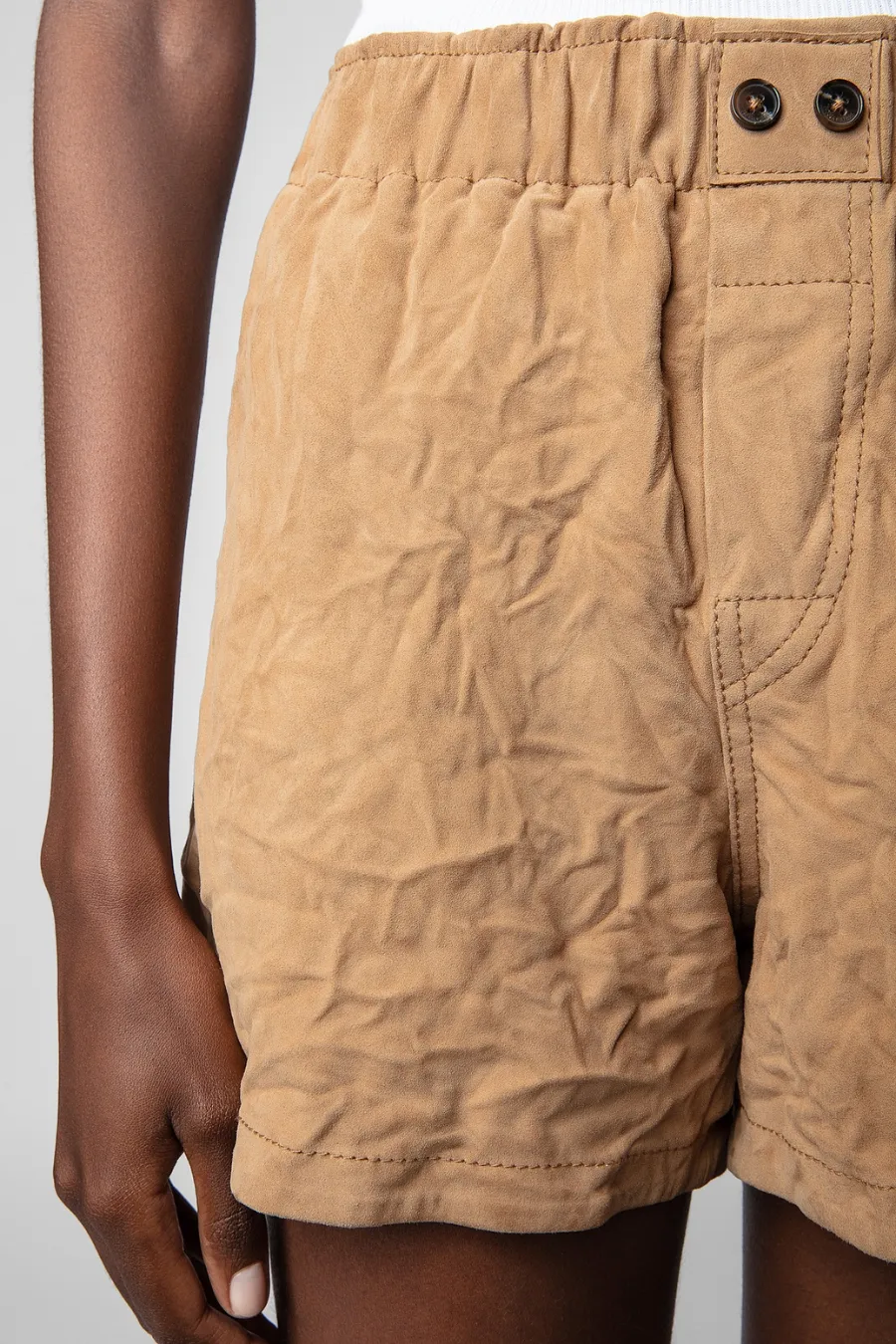 Paxi Suede Short Cognac
