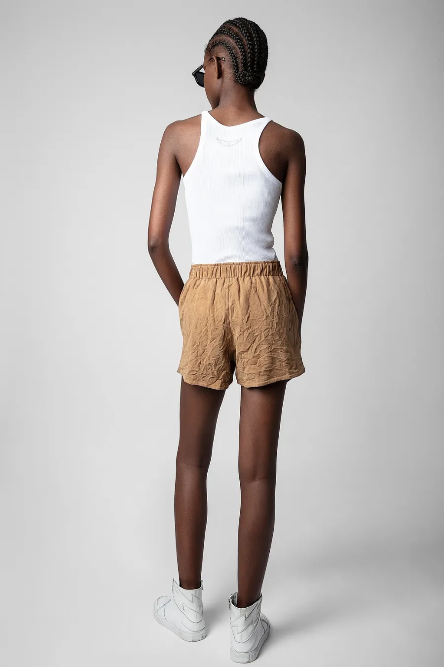 Paxi Suede Short Cognac