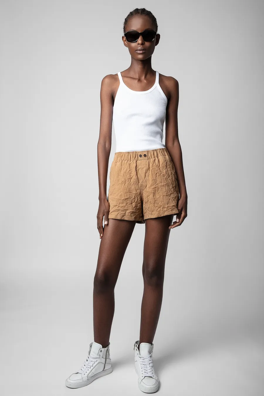 Paxi Suede Short Cognac
