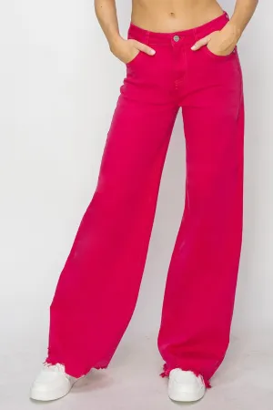 RISEN Pop High Rise Wide Leg Jeans