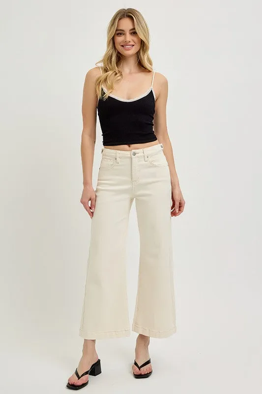 RISEN Tummy Control Cropped Flare Jeans  (Online Only/ Ships from USA)