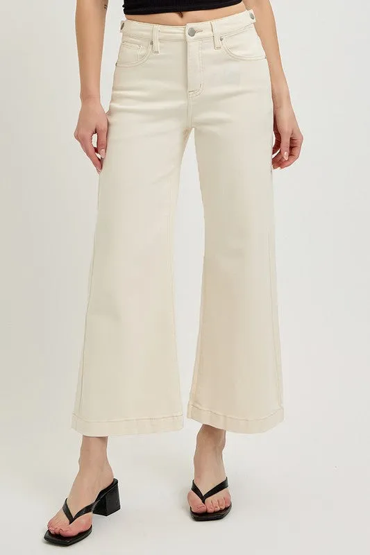 RISEN Tummy Control Cropped Flare Jeans  (Online Only/ Ships from USA)