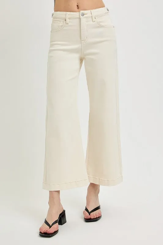RISEN Tummy Control Cropped Flare Jeans  (Online Only/ Ships from USA)