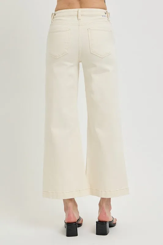 RISEN Tummy Control Cropped Flare Jeans  (Online Only/ Ships from USA)