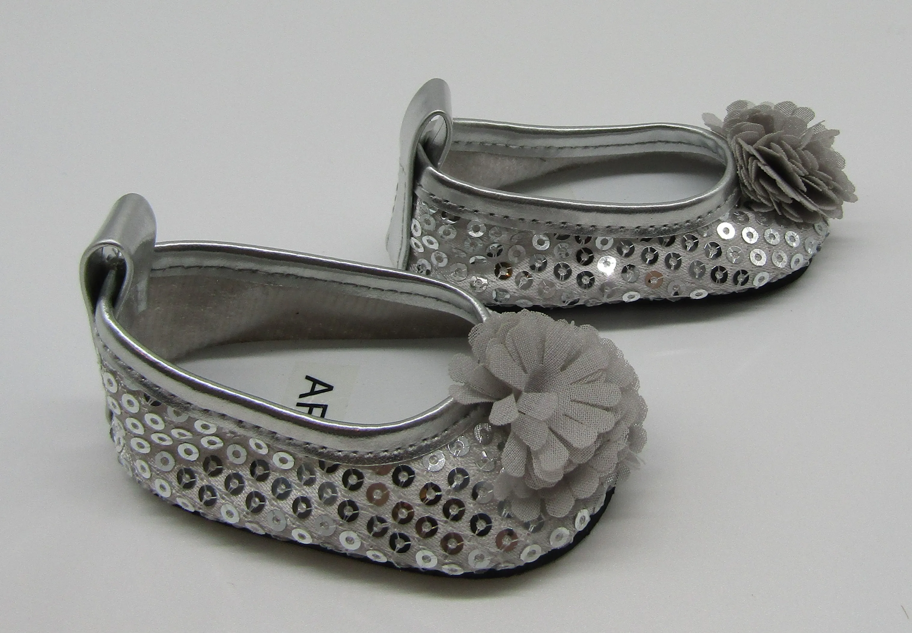 Sequin 18 & 15 inch Doll Dress Shoes: Sliver