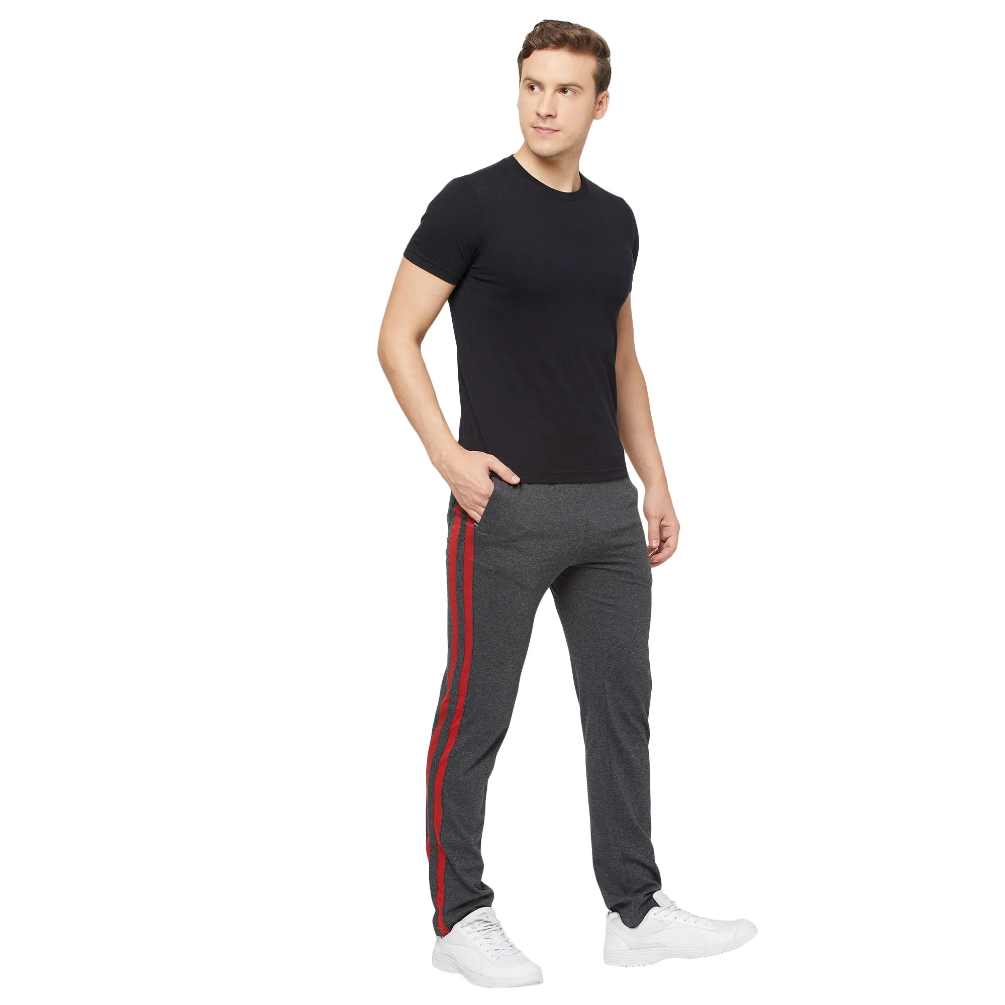 Sporto Mens Super Combed Cotton Blend Tees  Round & V-Neck (Sapphire Blue Jaspe   Black)