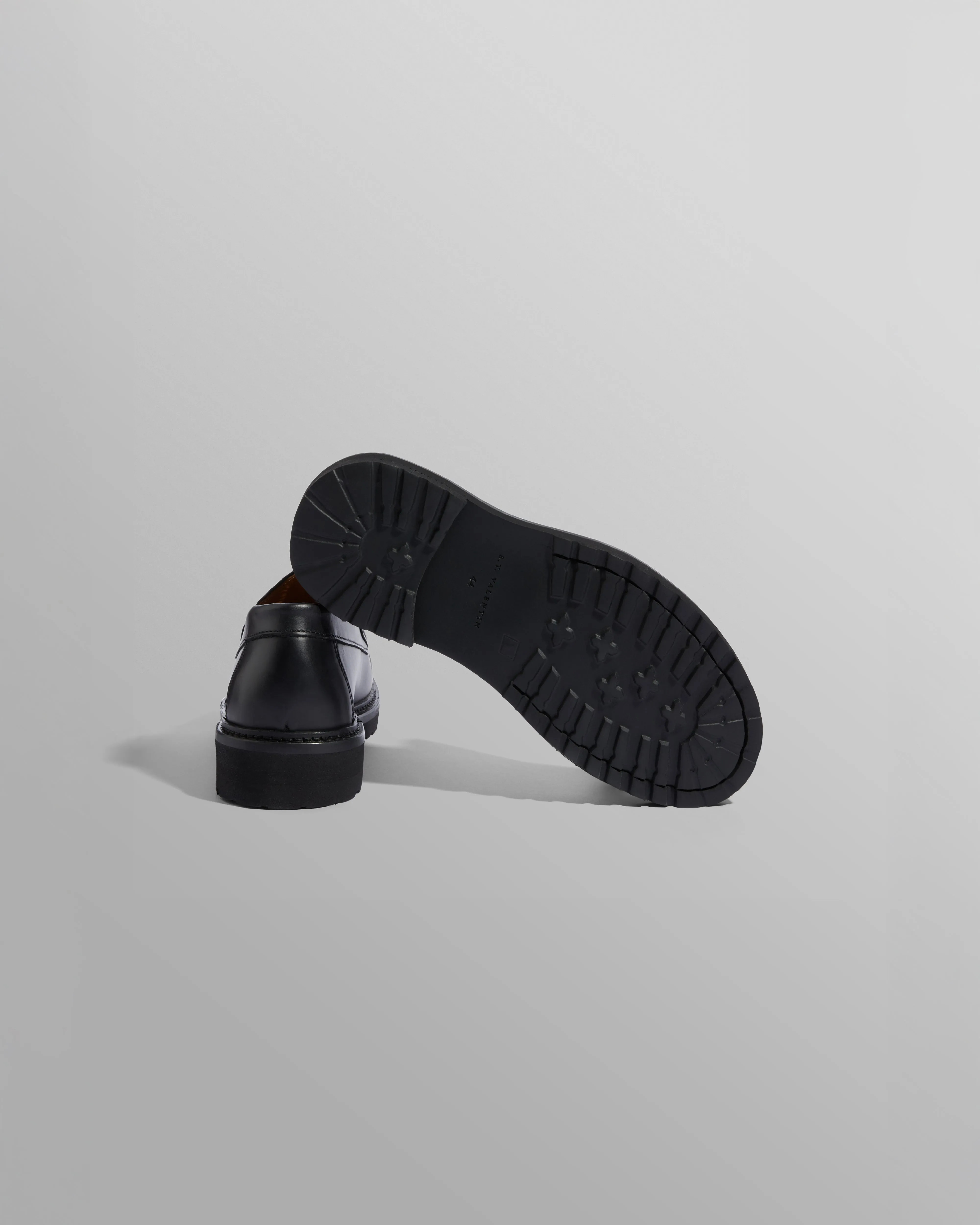 S.T. Valentin - Black Smooth Leather And Suede Loafers