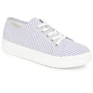 Stripy Canvas Trainers  - WBINS39152 / 325 921