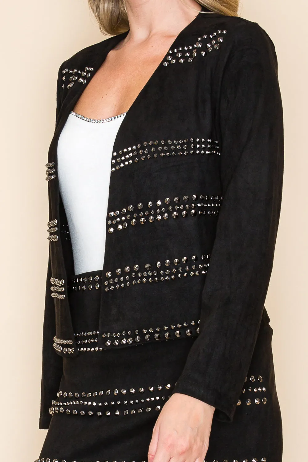 Suede Studded Jacket
