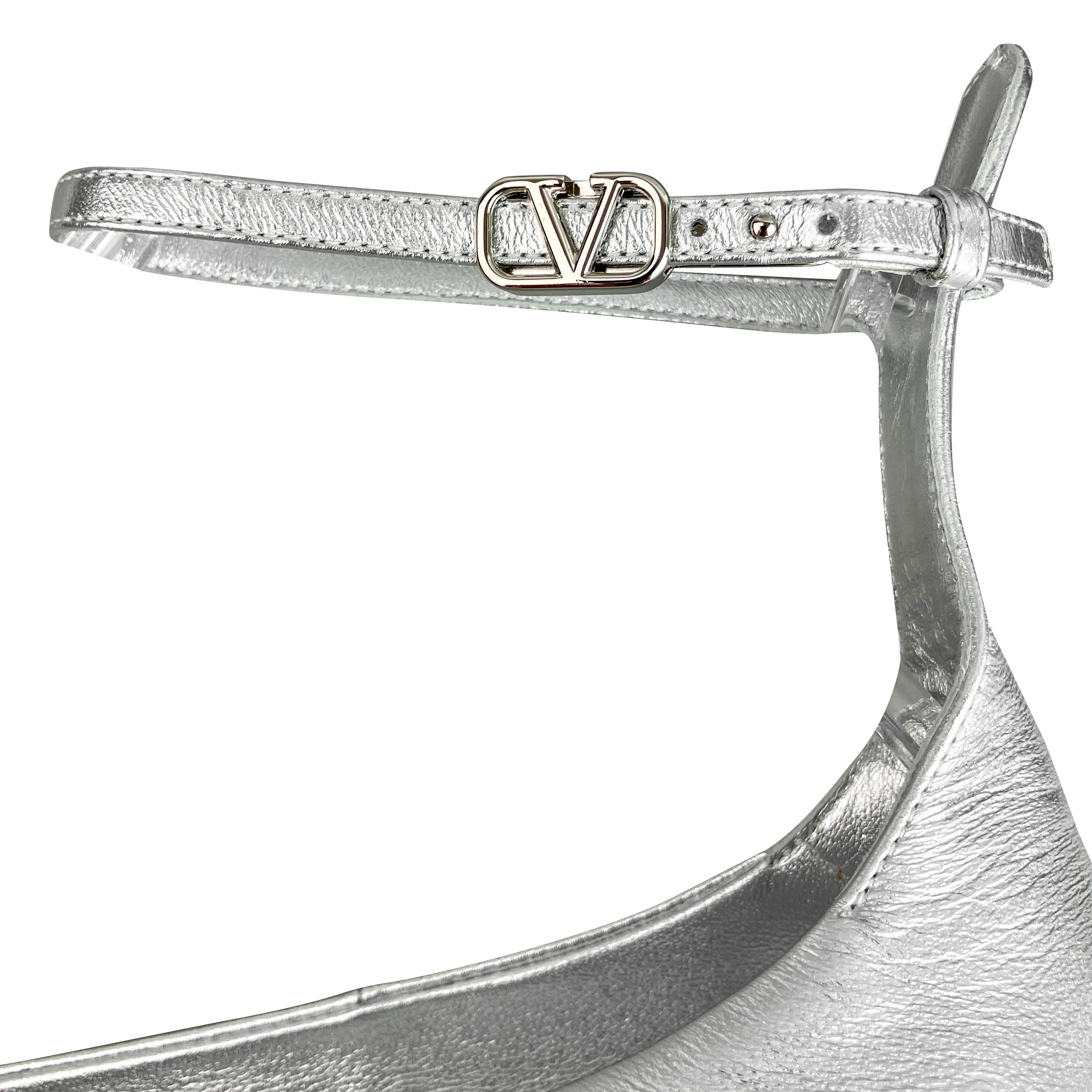 Valentino Ballerina Flats in Silver