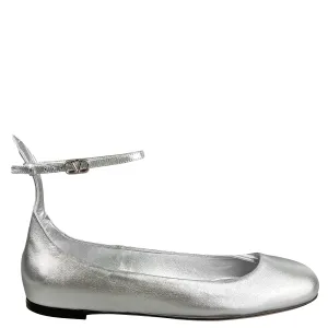 Valentino Ballerina Flats in Silver