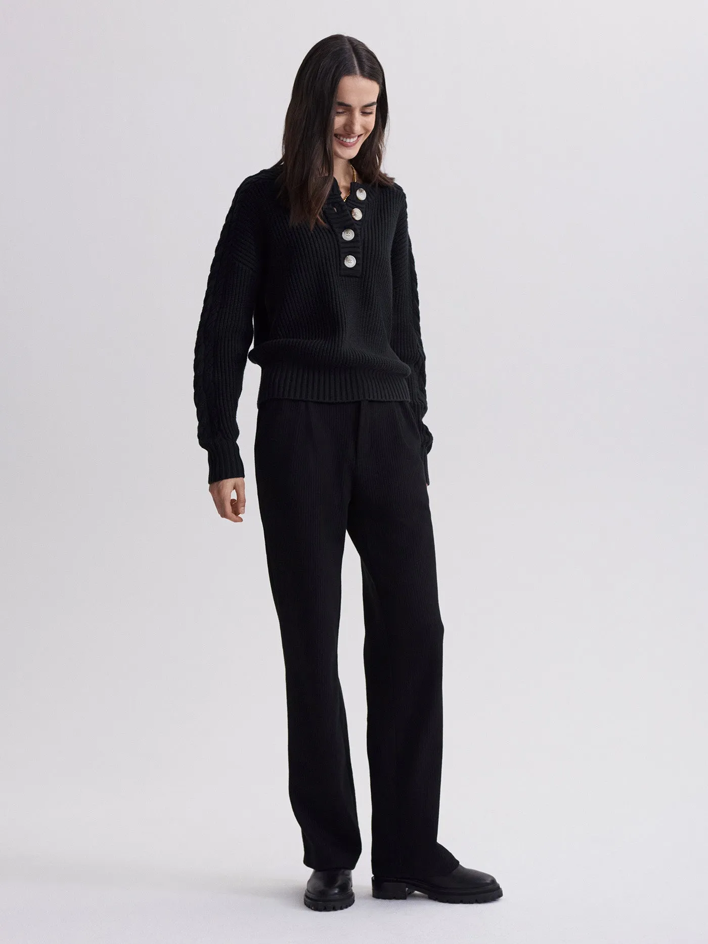 Vera Button Neck Sweater