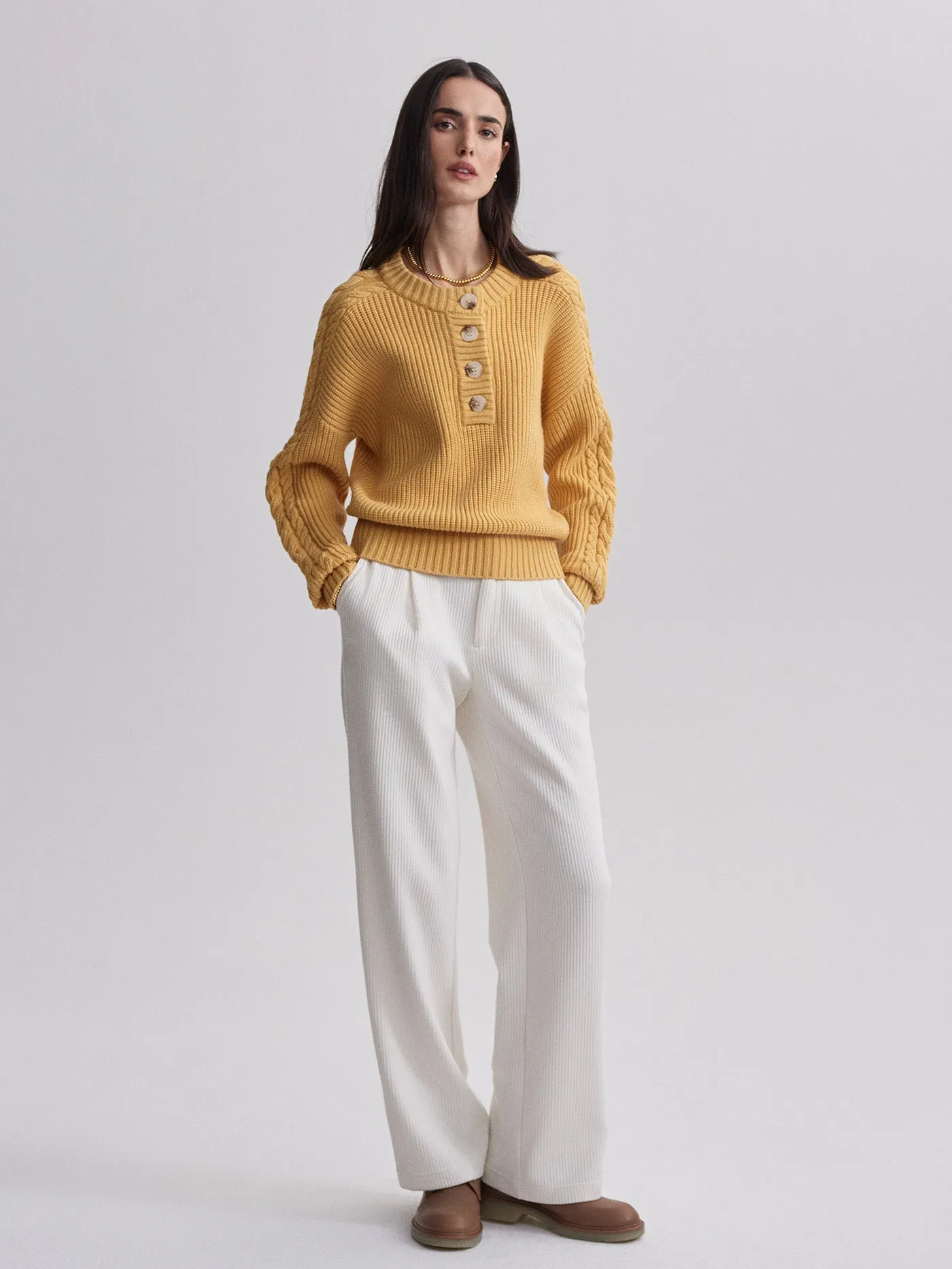 Vera Button Neck Sweater