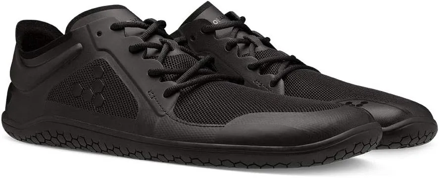 Vivobarefoot Primus Lite III, Mens Vegan Light Breathable Shoe with Barefoot Sole Obsidian
