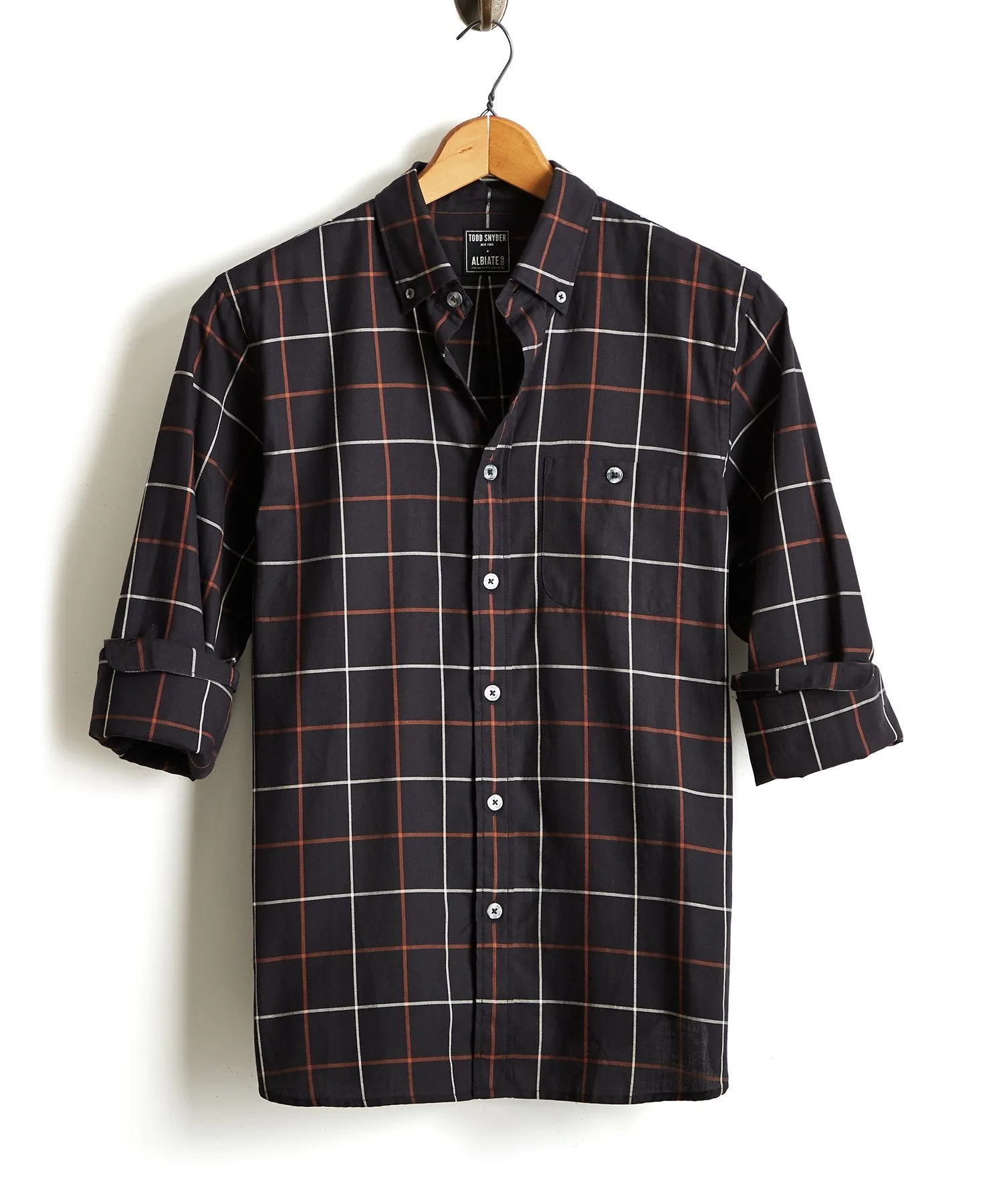 Windowpane Button Down in Black