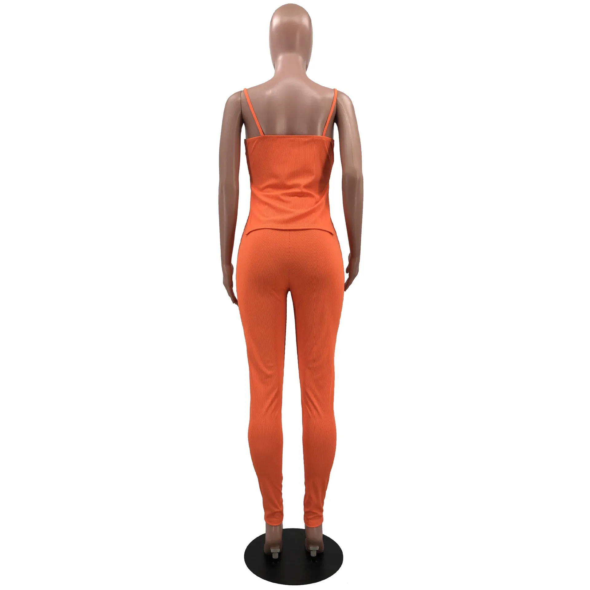 Woman Suspender Solid Color Sexy Summer Fashion Sports Suit
