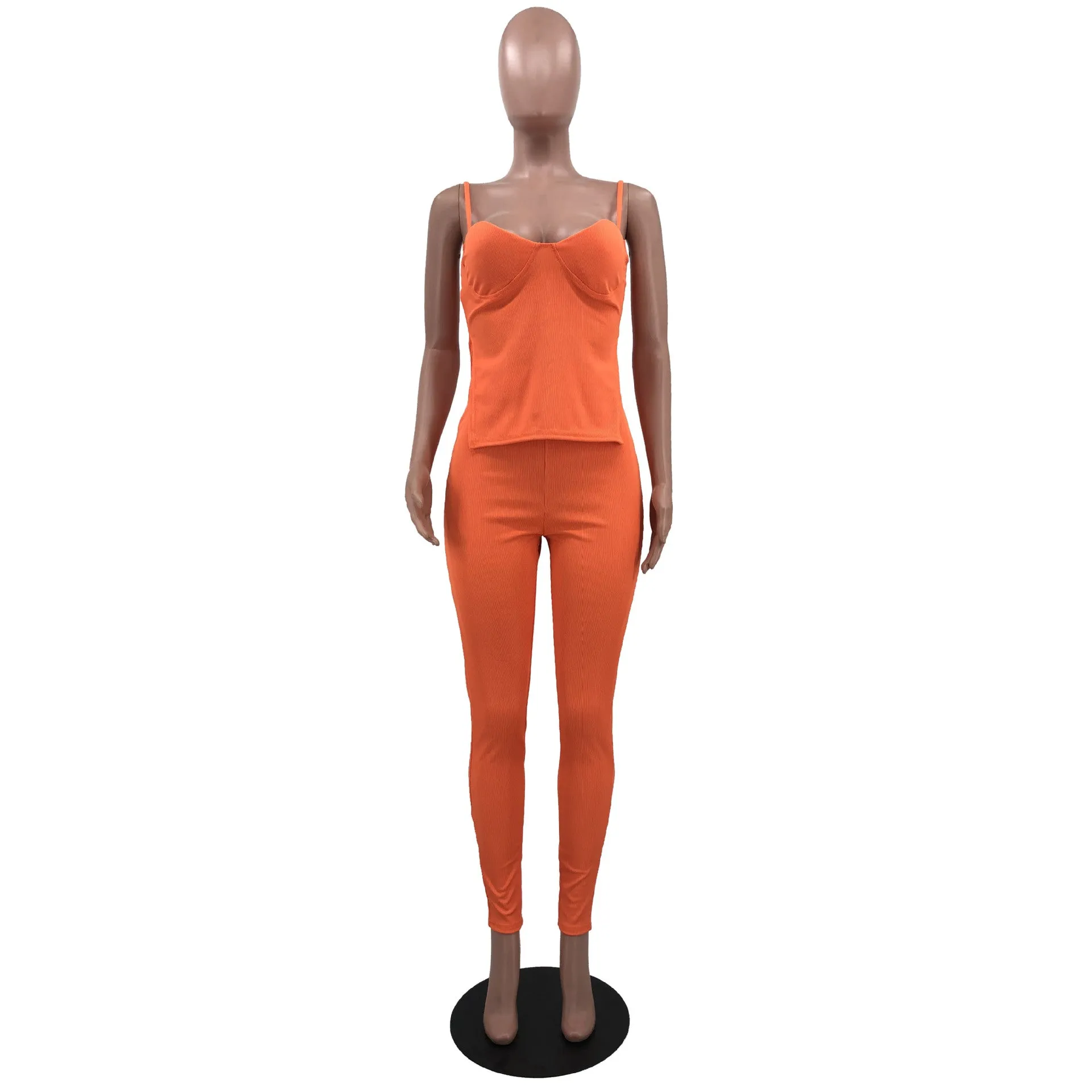 Woman Suspender Solid Color Sexy Summer Fashion Sports Suit