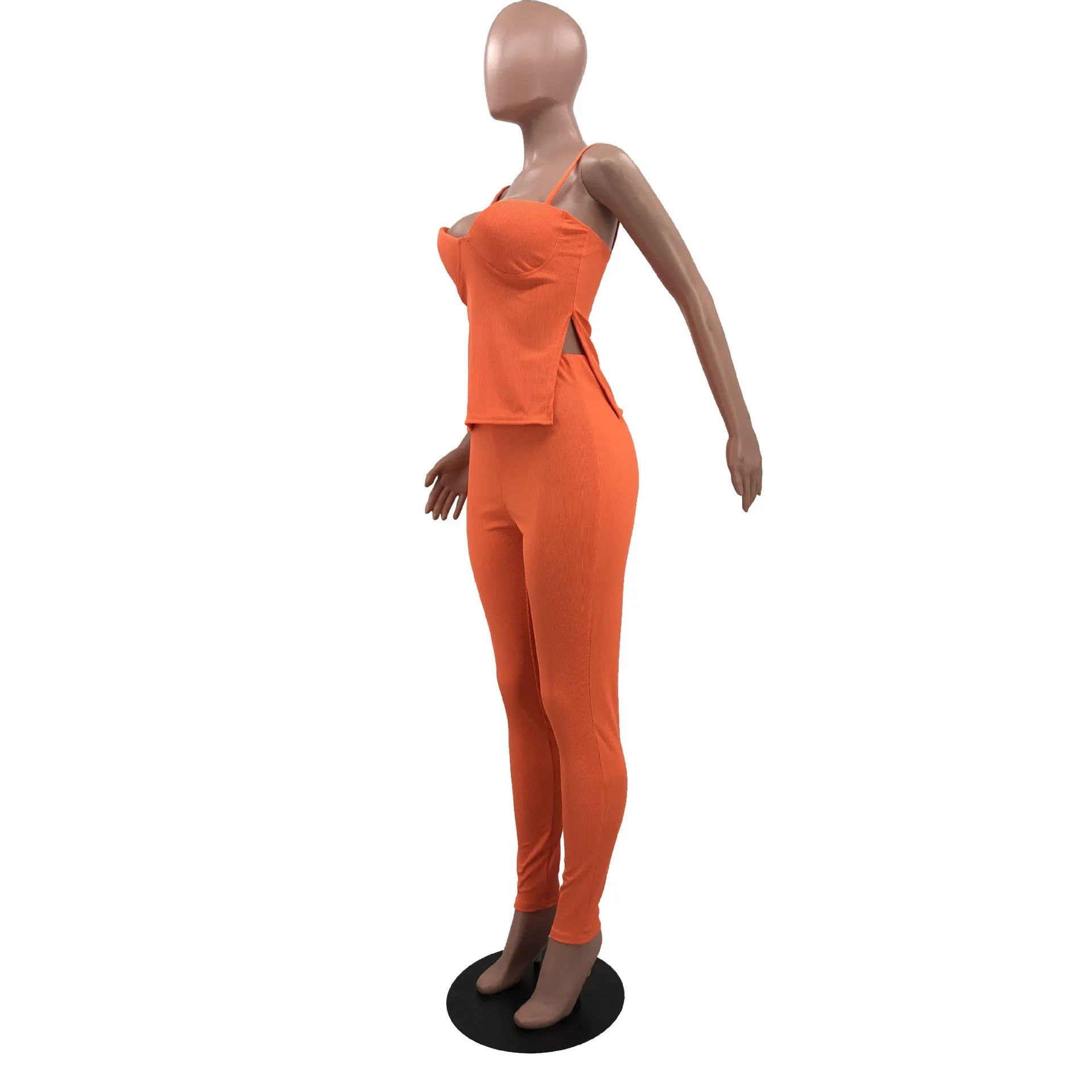 Woman Suspender Solid Color Sexy Summer Fashion Sports Suit