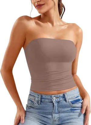 Women Y2K Backless Strapless Tube Tops Bandeau Sleeveless Tank Tops 2025 Summer Clothes Going Out