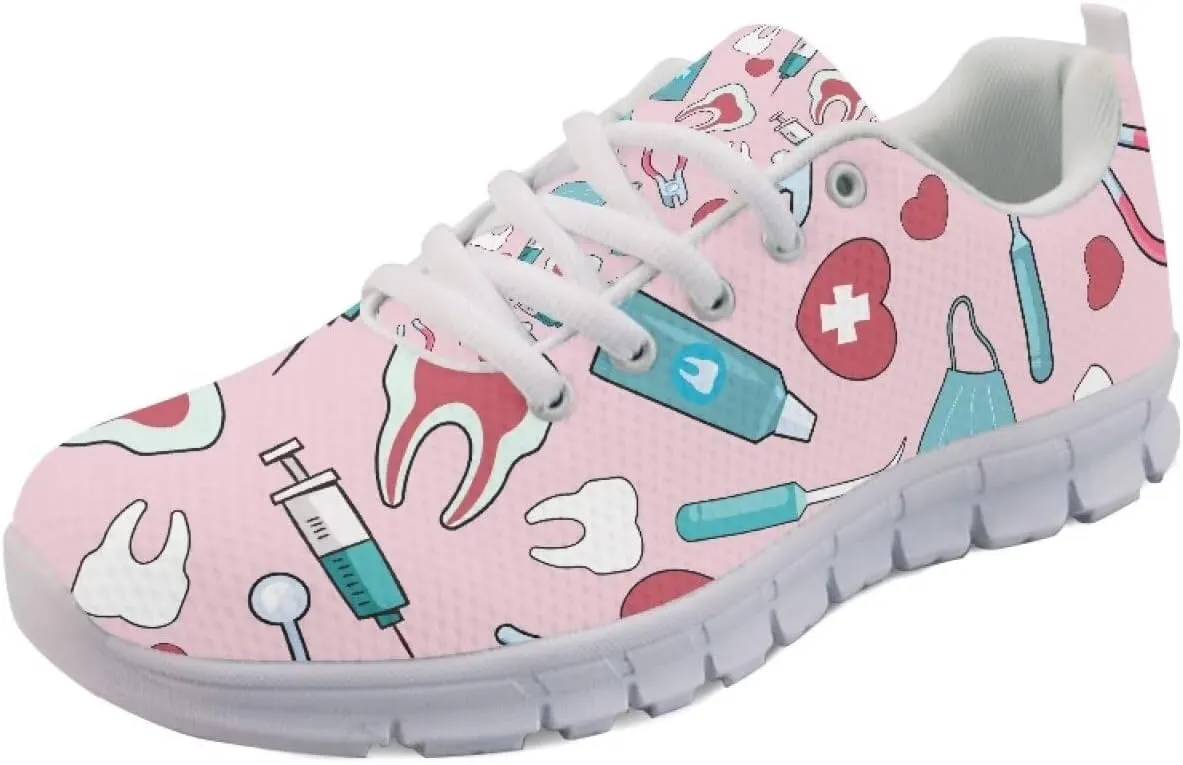 Women's Lightweight Running Shoes Breathable Tennis Shoes Non-Slip Workout Sneakers Fashion Athletic Trainers for Daily Gym Work Travel US Size5-12